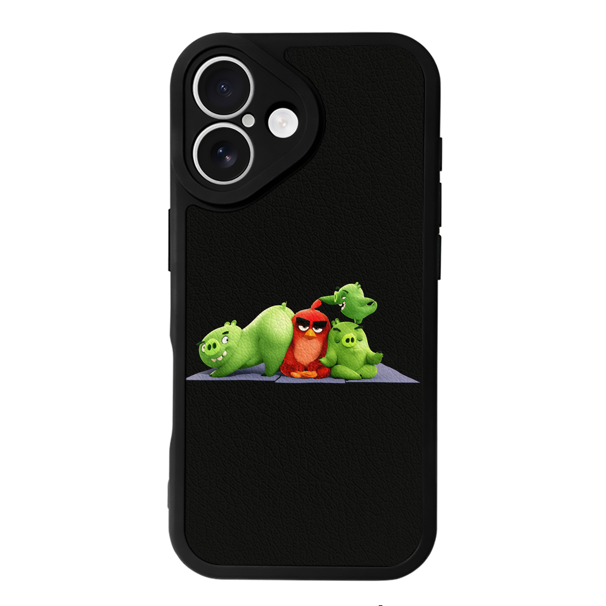 （画像用） Angry Birds アングリーバード 【iPhone 16シリーズ対応】シリコンスマホケース（レザー調） 材質：シリコン